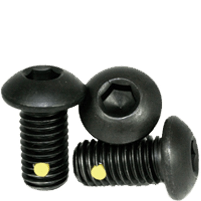 Picture of Brighton Best 205065 #10-32X1/4",(Ft) Button Socket Caps Fine Alloy Nylon-Patch Thermal Black Oxide